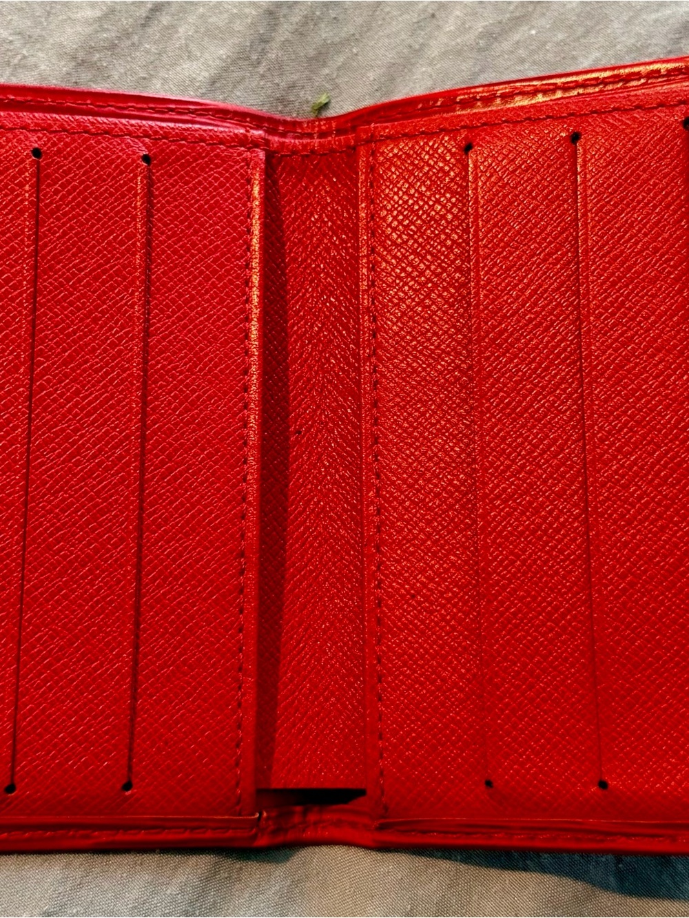Louis Vuitton Red Epi Leather Bifold Wallet Vintage